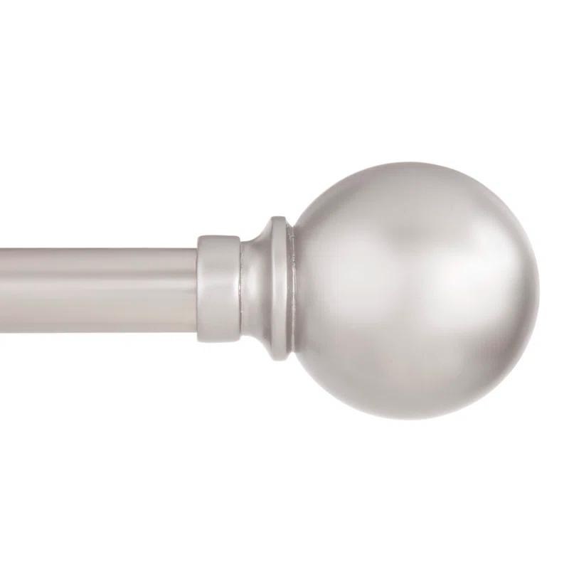 Kenney Manchester Mercer 3/4" Brushed Nickel Single Curtain Rod
