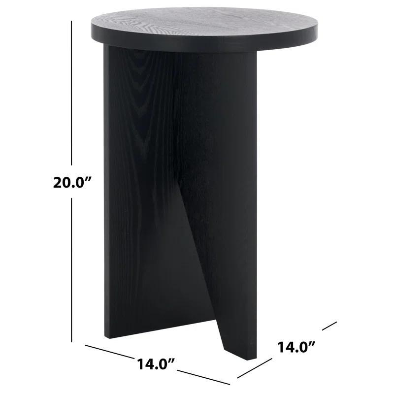 Durante Round Side Table - Black