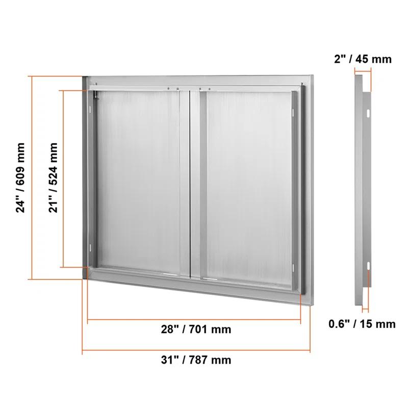 VEVOR VEVOR 31x24 Inch BBQ Island Access Door Outdoor Kitchen Door Stainless Steel