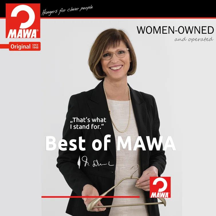 Mawa Mawa Silhouette Non-Slip Steel European Shirt/Coat Hanger, Ultra Thin And Narrow (Set of 20)