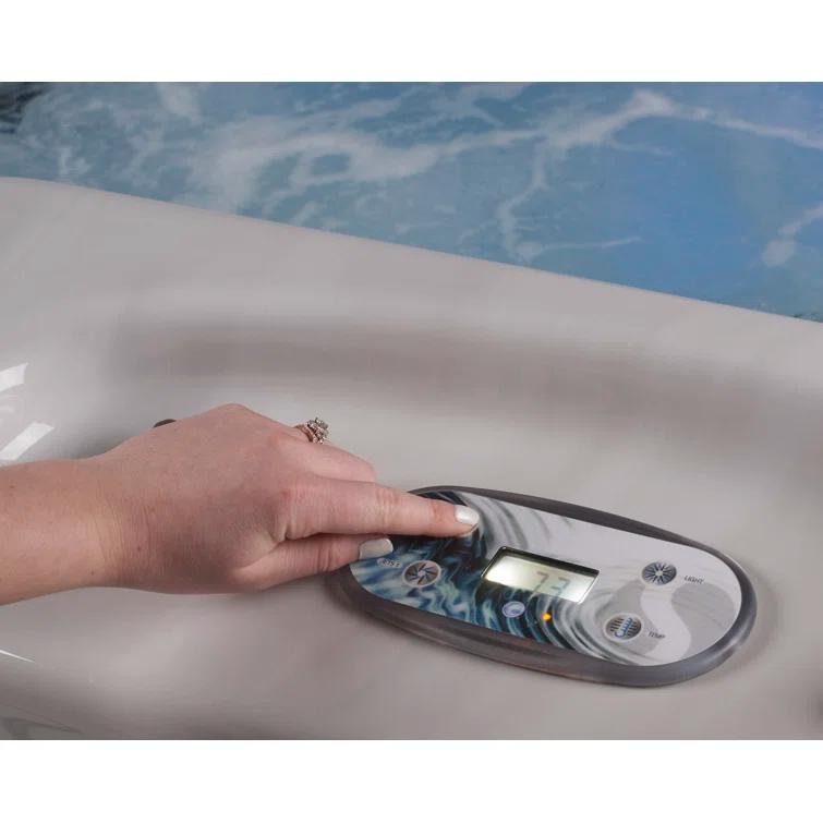 Aqualife® by Strong Spas® Annapolis™ 6-Person 50-Jet Lounger Hot Tub Spa with 2 Pumps, LED Lighting, Stainless Steel Heater and Ozonator, Insulated Cover Included