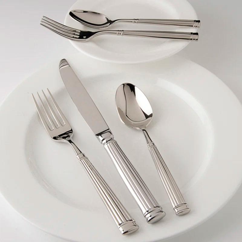Doria 5 Piece 18/10 Stainless Steel Flatware Set, Service for 1