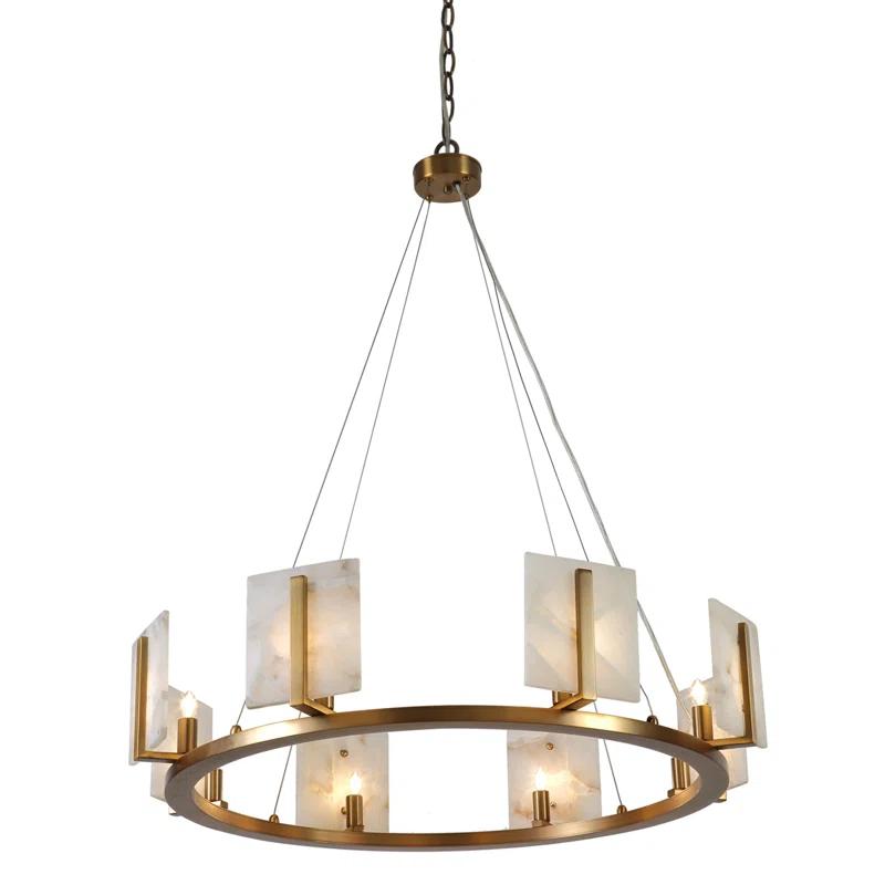 Halo 8 - Light Dimmable Wagon Wheel Chandelier