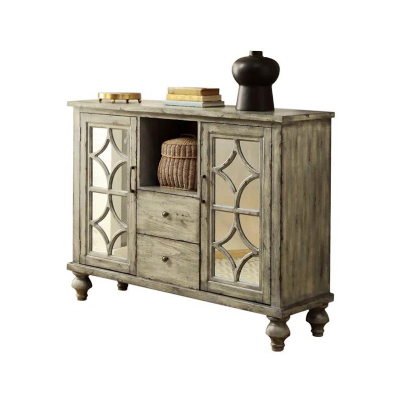 NTYUNRR Velika 48'' Solid Wood Console Table with 2 Drawers