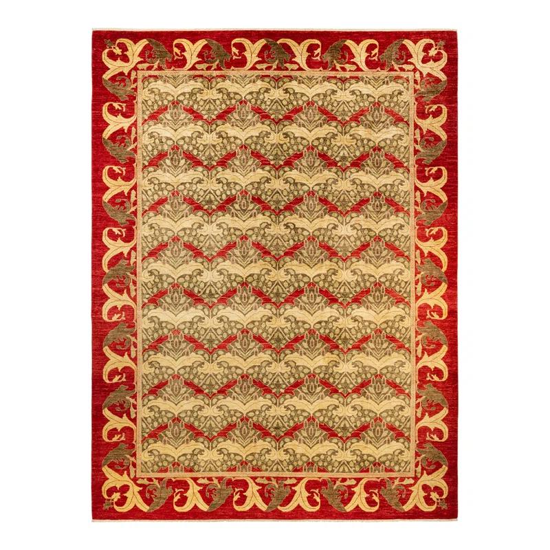 Isabelline Verlynn One-of-a-Kind 10' 2" X 13' 9" 2010s Wool Area Rug in Red
