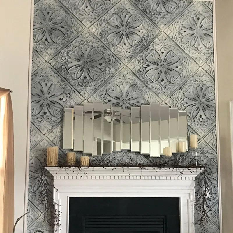 FromPlainToBeautifulInHours Milan 24'' L x 24'' W Textured PVC Drop-In & Glue Up Ceiling Tile Ceiling Tile (Set of 25)