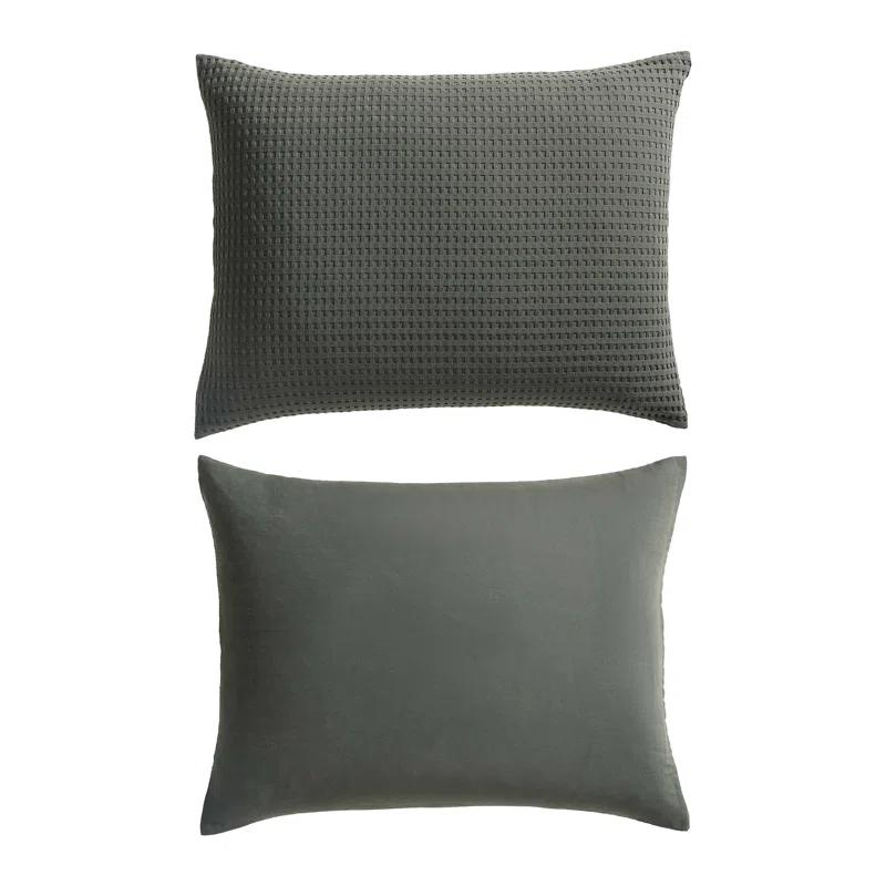 Kenneth Cole Solid Waffle Reversible Comforter Set