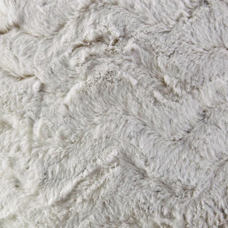 Madison Park Faux Fur Striped Throw Pillow