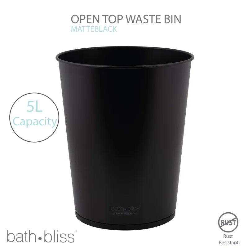 Bath Bliss Bath Bliss Metal Open Waste Basket - 1.32 Gallons