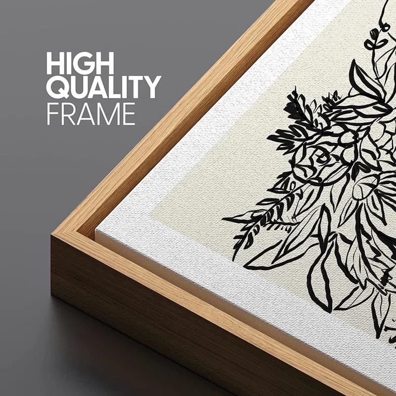 SIGNLEADER Abstract Black Floral Woman Artwork Modern Wall Art Framed Canvas by Henri Matisse Painting Print