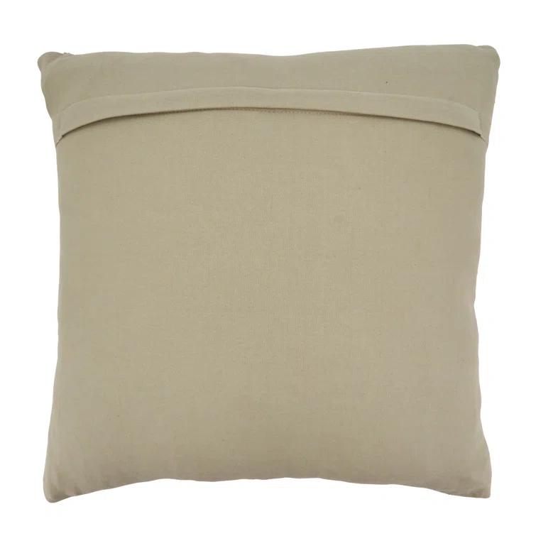 Saro Gina Collection Appliqued Cotton Throw Pillow