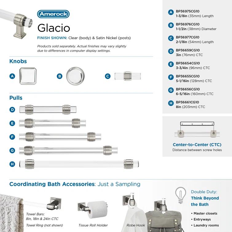 Amerock Glacio 2-1/8 inch (54mm) Length