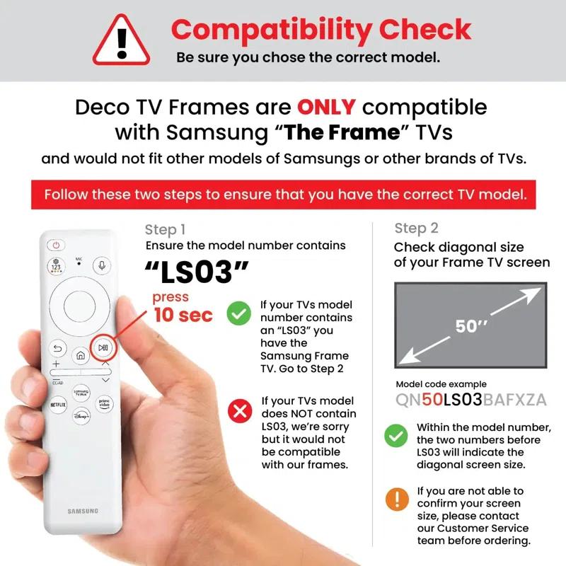 Deco TV Frames Ornate Deco TV Frame for Samsung Frame TV and Frame Pro