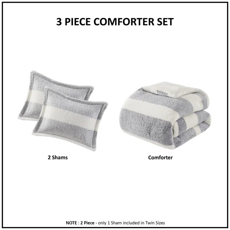 Madison Park Hollis Sherpa Comforter Set