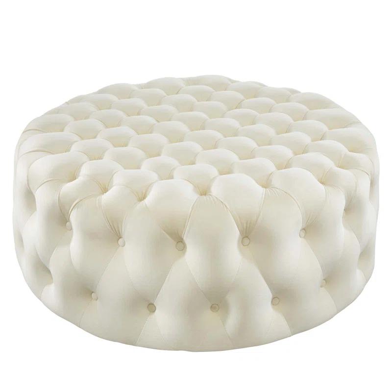 Modway Modway Amour Tufted Button Large Round Performance Velvet Ottoman