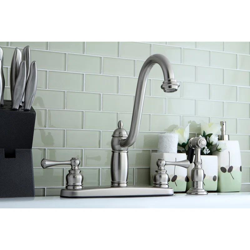Kingston Brass Heritage Two-Handle 8" Centerset Kitchen Faucet