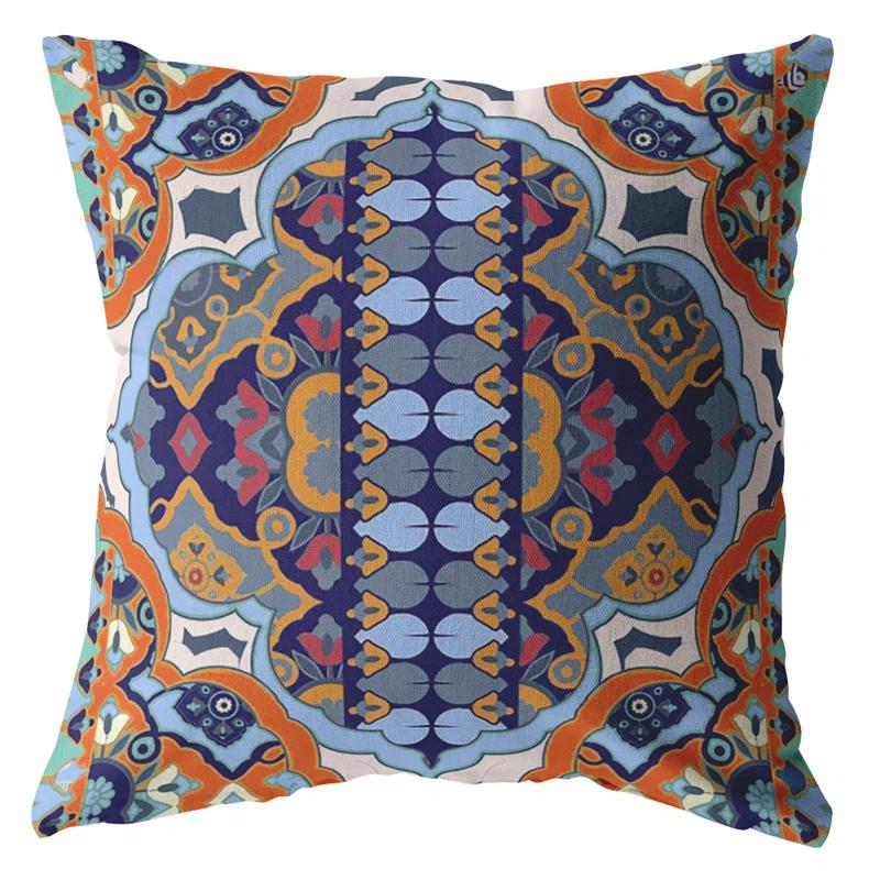 AmritaSen Floral Faux Suede Reversible Throw Pillow