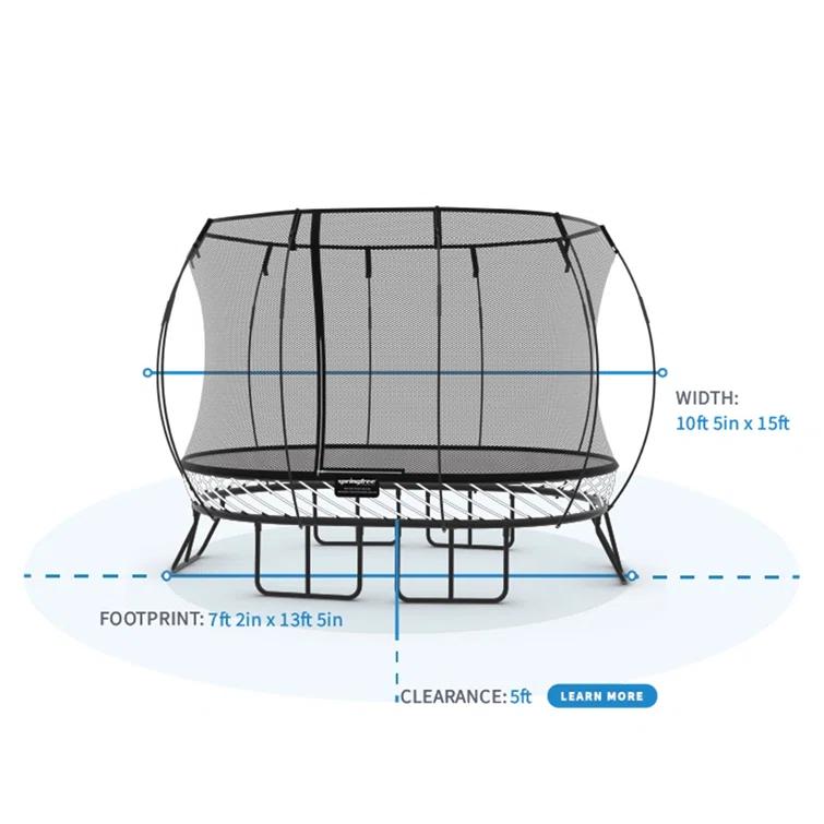 SpringfreeTrampoline Springfree Trampoline Kids Outdoor Large Oval 8 x 13' Trampoline with Enclosure