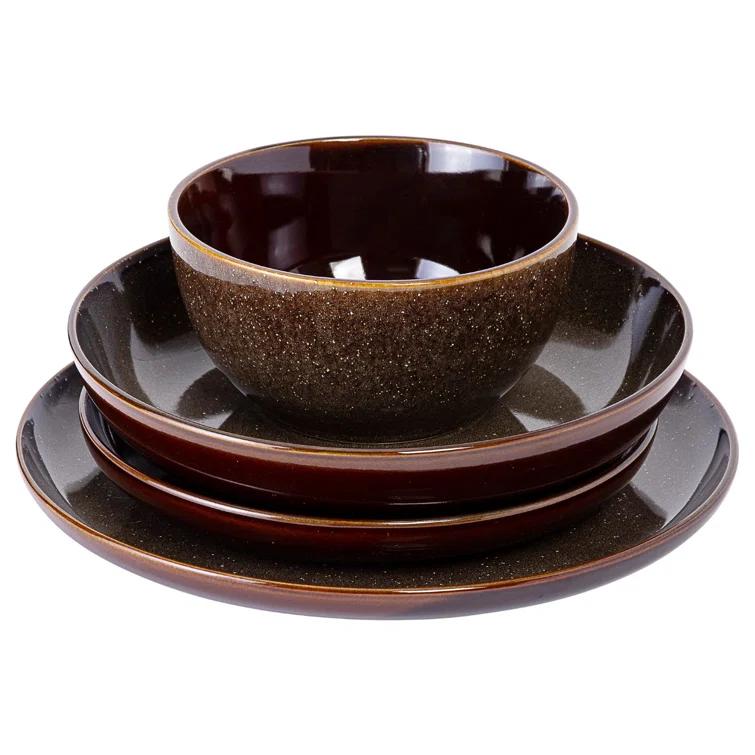Gibson Elite Edwina 16 Piece Doible Bowl Dinnerware Set