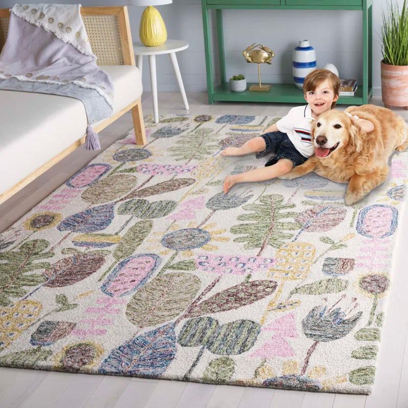Safavieh Jardin Hand Tufted 80% Wool 20% Cotton Floral Rug