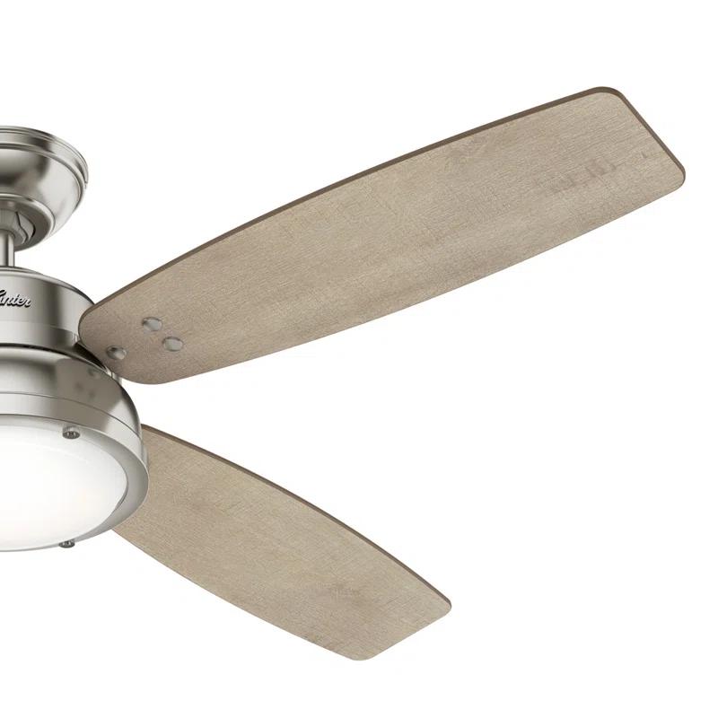 52" Wingate 4 - Blade LED Standard Ceiling Fan with Remote Control and Light Kit Included