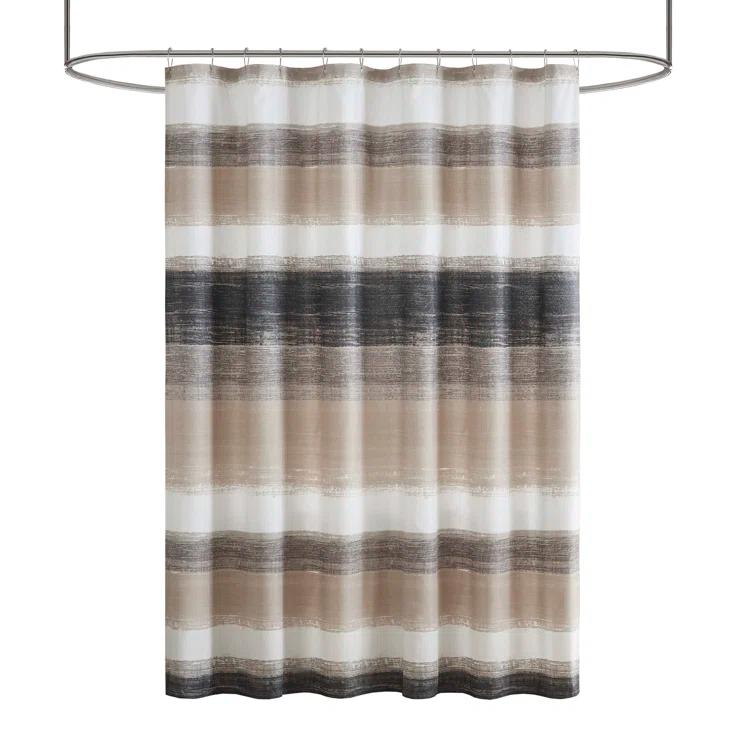 Madison Park Essentials Saben Stripe Print Shower Curtain