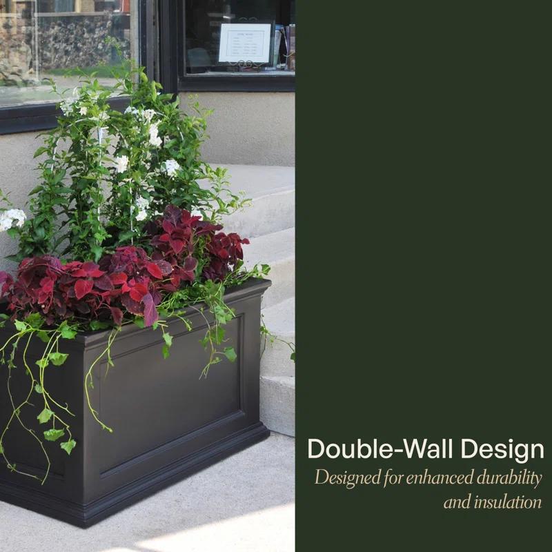 Winston Porter Anastasiya 20"x36" Resin Planter with Water Reservoir