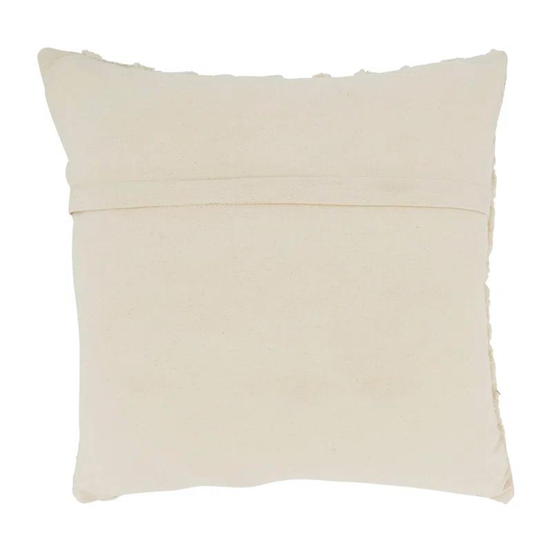 Saro Adelaide Collection Tassels Cotton Throw Pillow