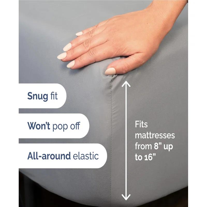 CGK Linens 4 Piece Sheet Set Premium Cooling, Soft & Wrinkle Free Sheet Set