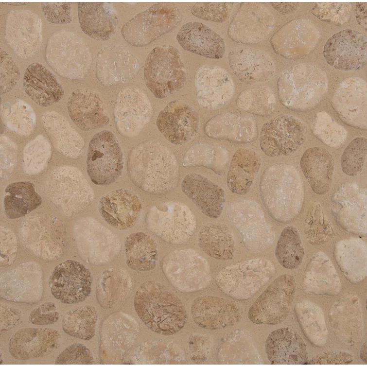Ackland 12" x 12" Natural Stone Pebbles/Rocks Mosaic Floor & Wall Tile