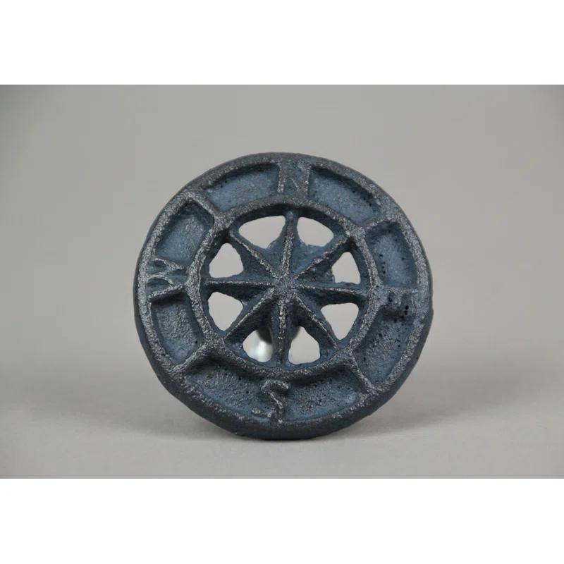Zeckos Set Of 12 Light Blue Cast Iron Compass Rose Drawer Pulls Cabinet Hardware Knobs (Set of 12)