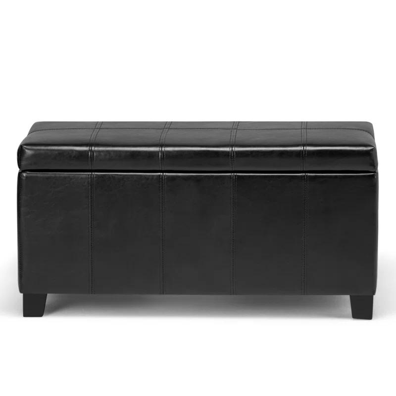 Dover Faux Leather Ottoman