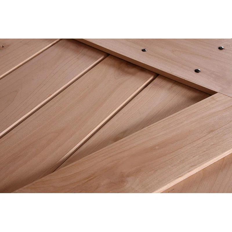Lubann American 84'' Solid Wood Barn Doors Barn Door
