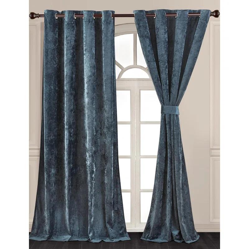 Lux Grommet Top Window Curtain Set