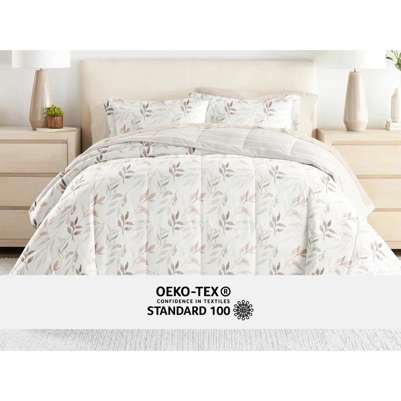 IEnjoy Home 7-Piece Bedding Bundle - Pattern Comforter and Sheet Set