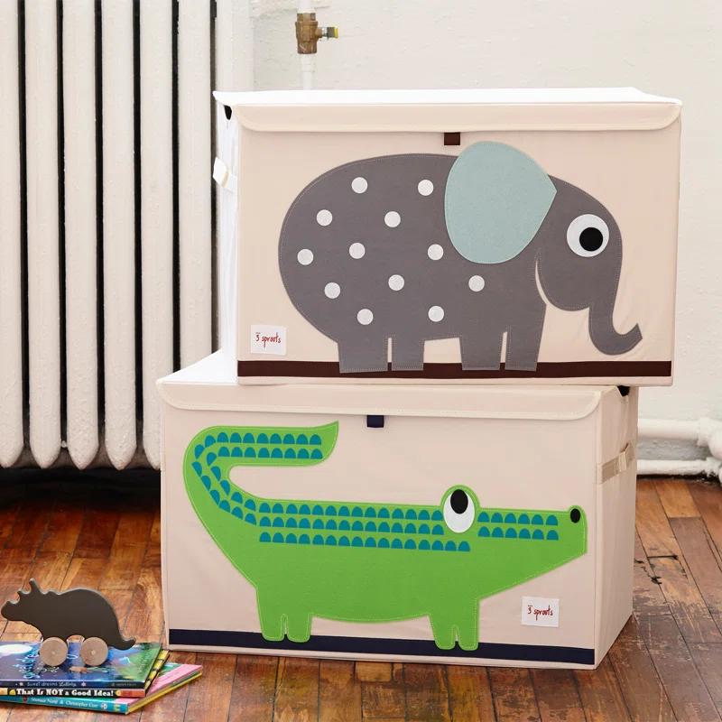 3 Sprouts 3 Sprouts  - Toy Chest Storage Box for Kids Playroom, Crocodile