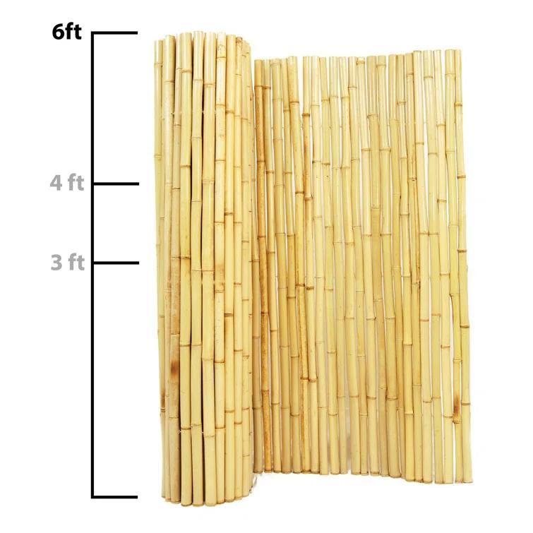 Backyard X-Scapes Natural Bamboo Fencing Decorative Privacy Screen No Dig Fence Panel