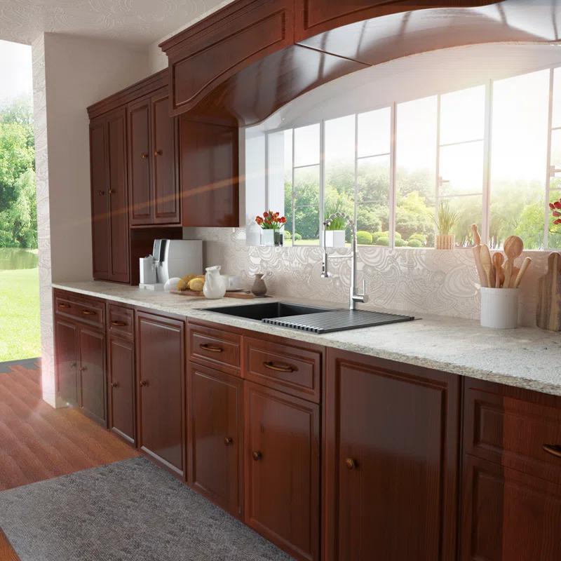 33" L x 22" W Drop-in Double Bowl 60/40 Sink 16 Gauge Stainless Steel Kitchen Sink Topmount Sink