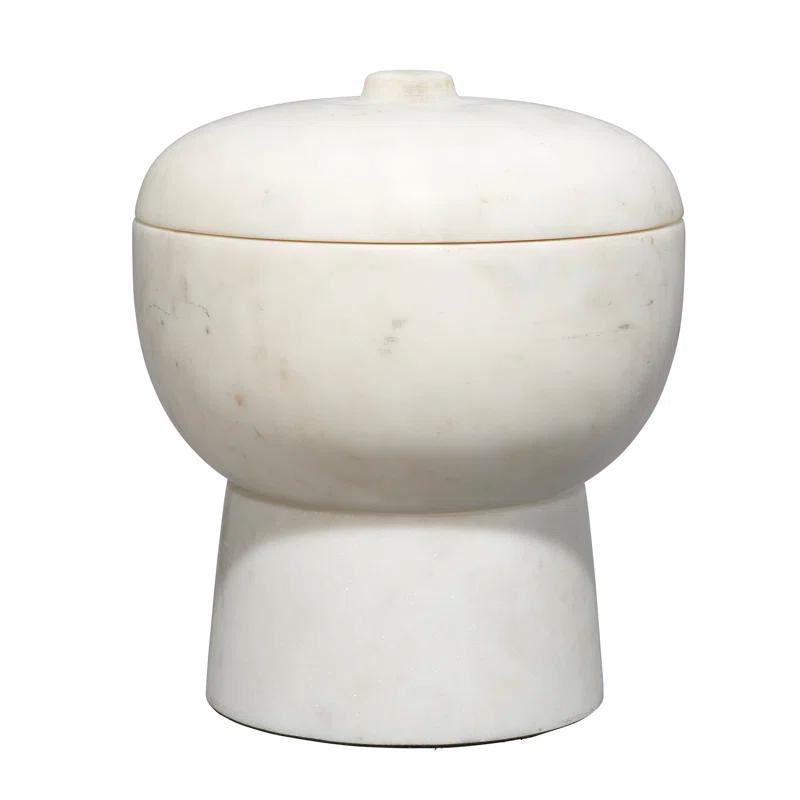 Odesky Lidded Bowl - White / Large