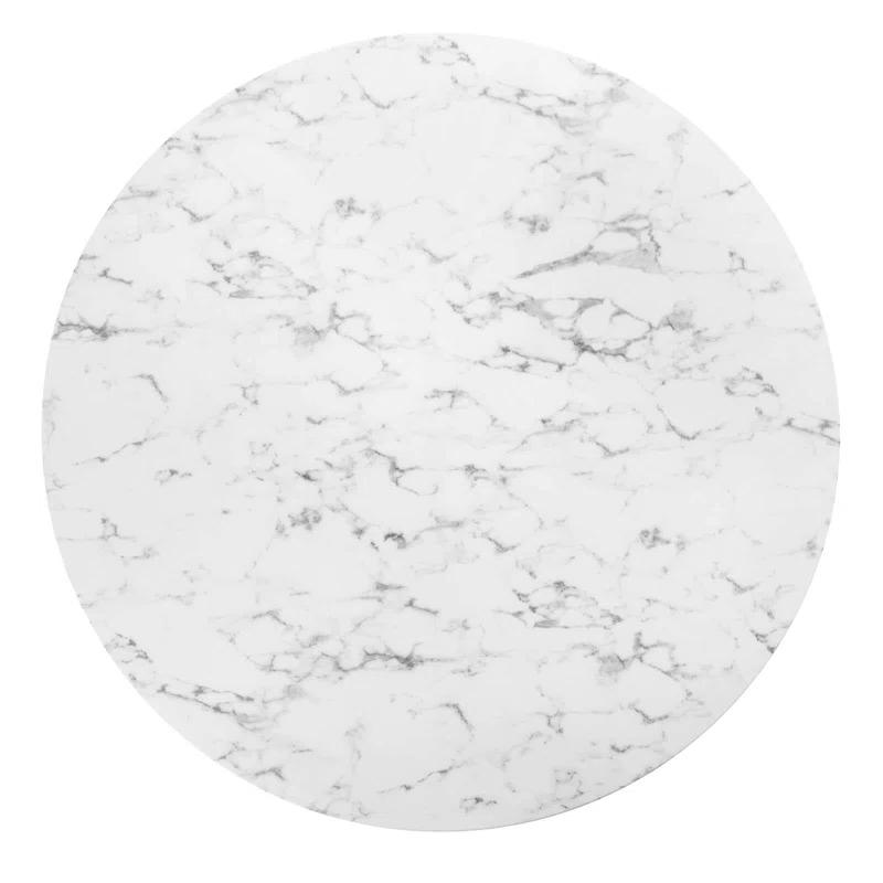 Modway Lippa Oval Artificial Marble Dining Table & Reviews | Wayfair