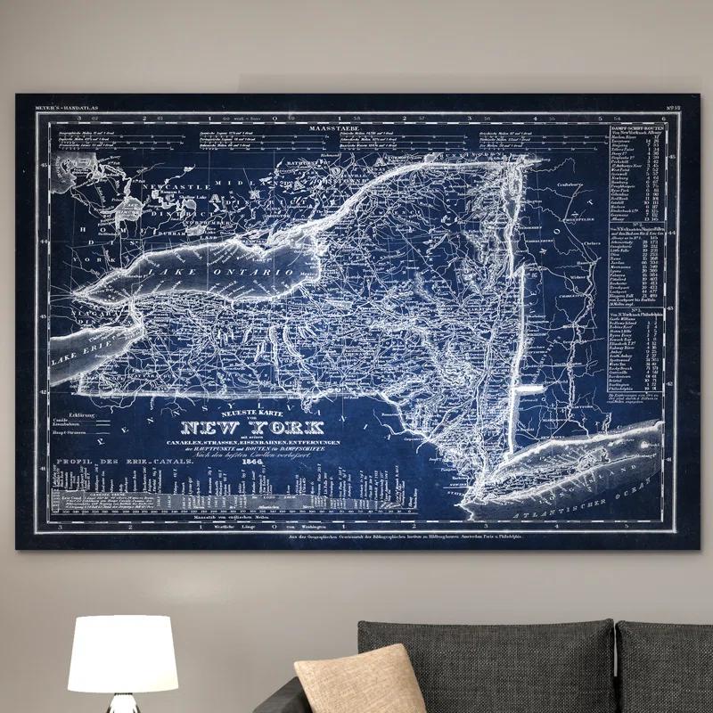 Williston Forge " Vintage New York Map "