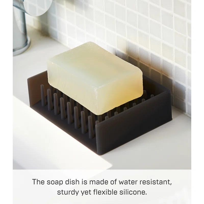 Yamazaki Home Yamazaki Home Self Draining Soap Tray - Floating Holder Dish For Sink, Silicone, No Assembly Req.