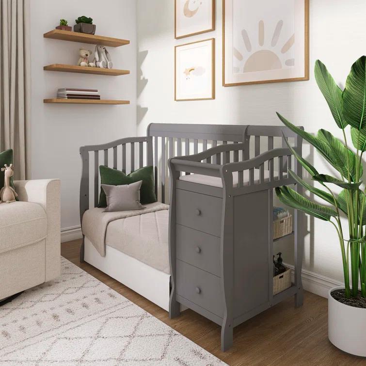 Dream On Me Jayden 4-in-1 Mini Convertible Crib and Changer