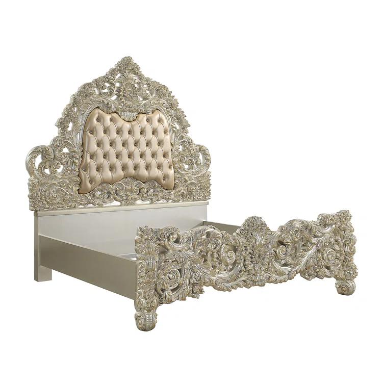 Andrew Home Studio King Tufted Panel Bed,bed frame,platform bed,upholstered bed