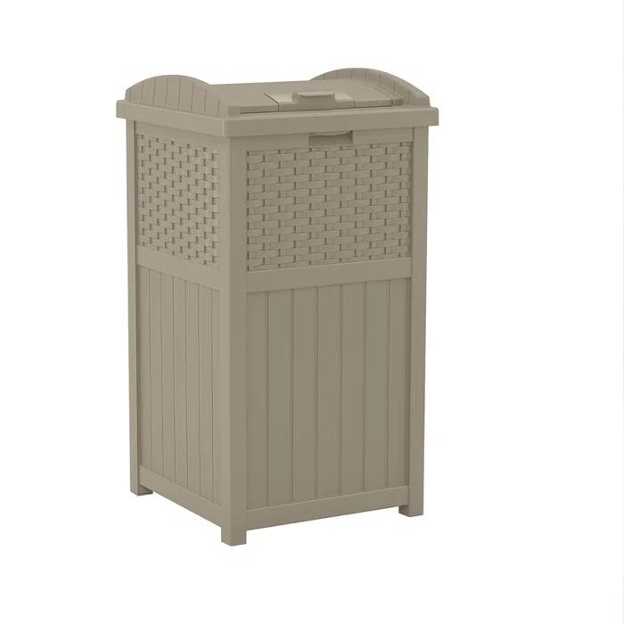 Ameriwood Resin Manual Lift Kitchen Trash Can - 33 Gallons