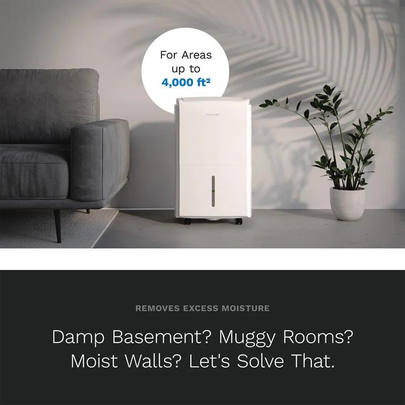 hOmeLabs hOmeLabs 4,000 Sq. Ft Energy Star Dehumidifier with Pump – Ideal for Bedrooms and Laundry Rooms