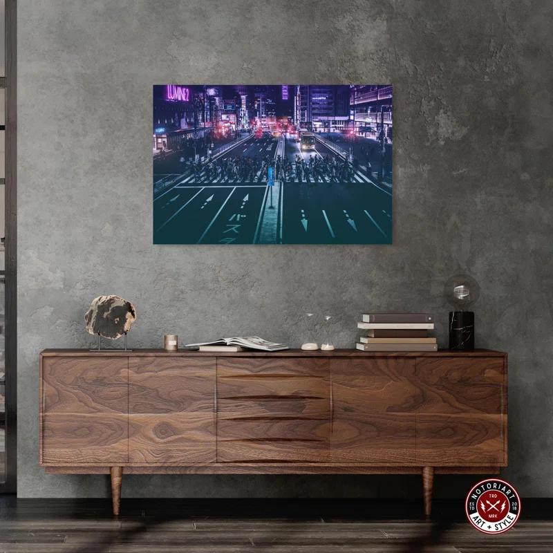 Notori Art By Shinjuku Station Canvas Modern Mancave Art Prints by Notoriart