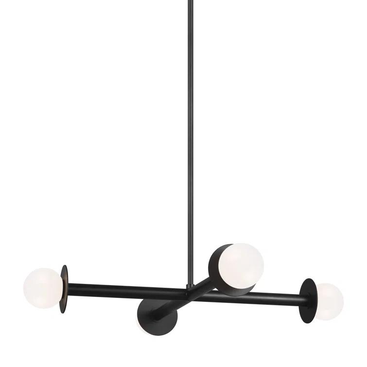 Allegra 4 - Light Sputnik Modern Linear Chandelier by Kelly Wearstler