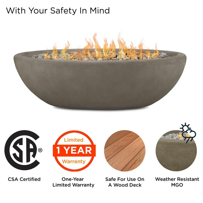 Fernanda Fire Bowl - Gray / Large Oval