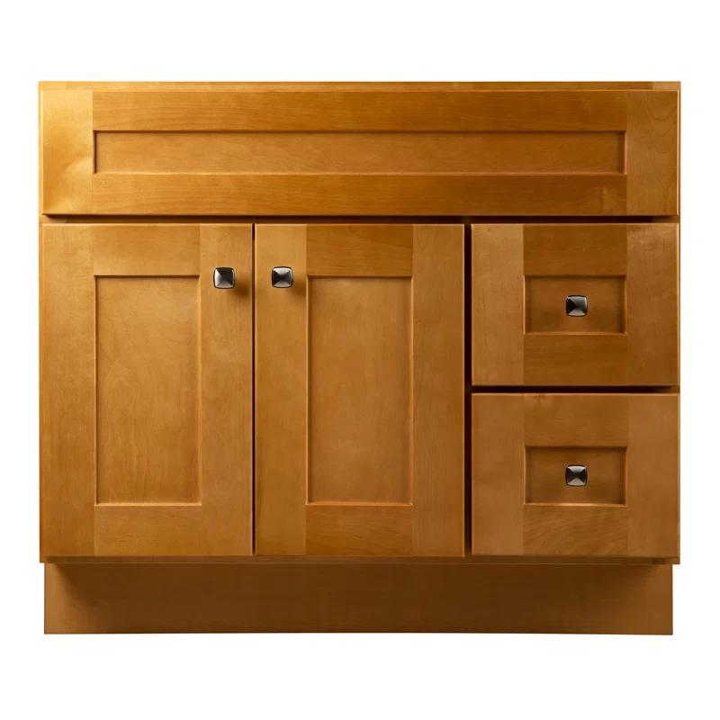 Design House Brookings 36 Inch Bathroom Vanity, Ready to Assemble, Solid Wood, Sherwin Williams – Design House, 587097